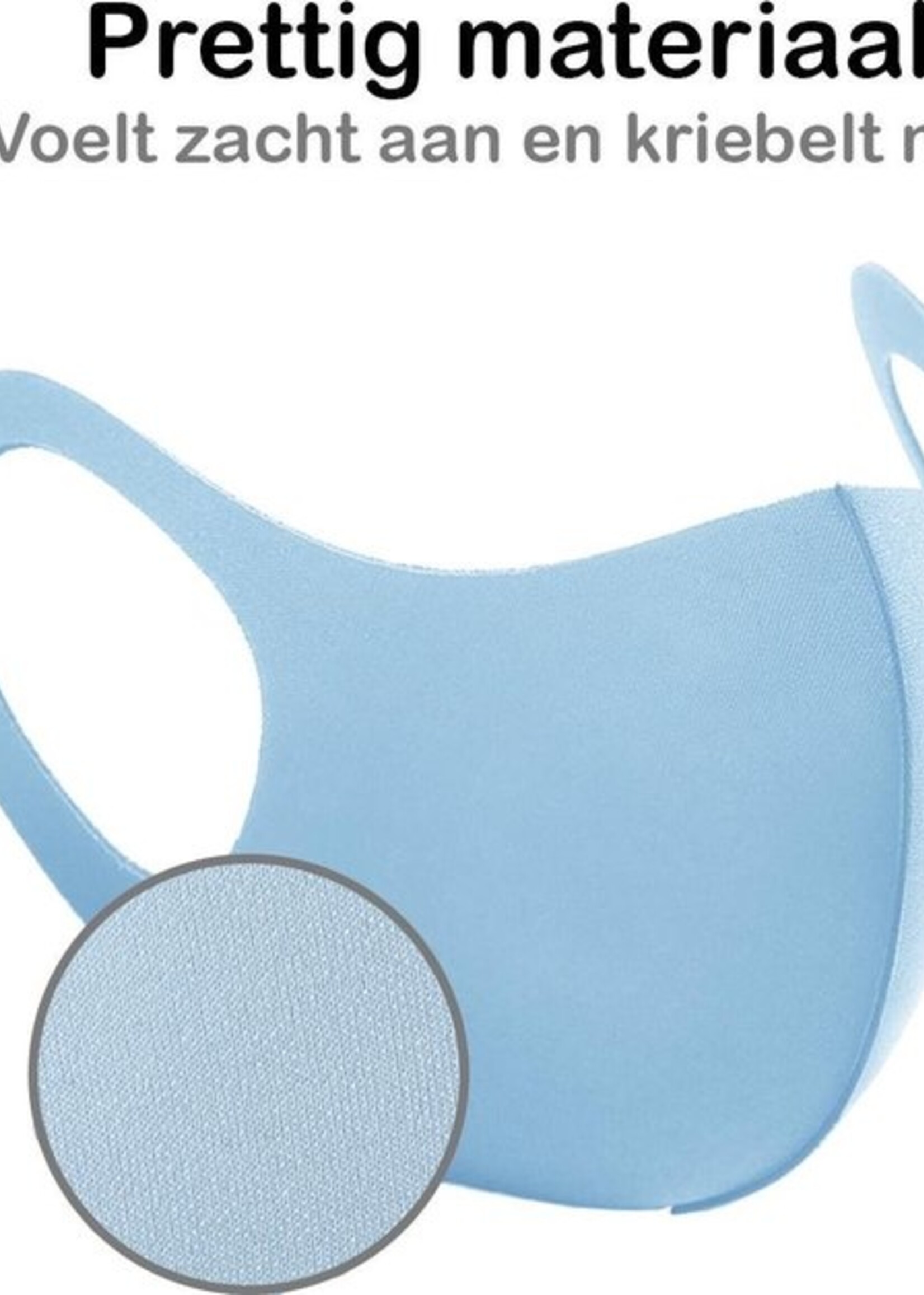 BTH Mondkapje Wasbaar Blauw Mondmasker Wasbaar Mondkapje Wasbare Mondkapjes Niet Medisch Elastisch Universeel
