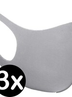 BTH BTH Wasbaar mondmasker - Grijs - 3 PACK