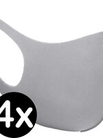 BTH BTH Wasbaar mondmasker - Grijs - 4 PACK