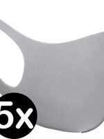 BTH BTH Wasbaar mondmasker - Grijs - 5 PACK