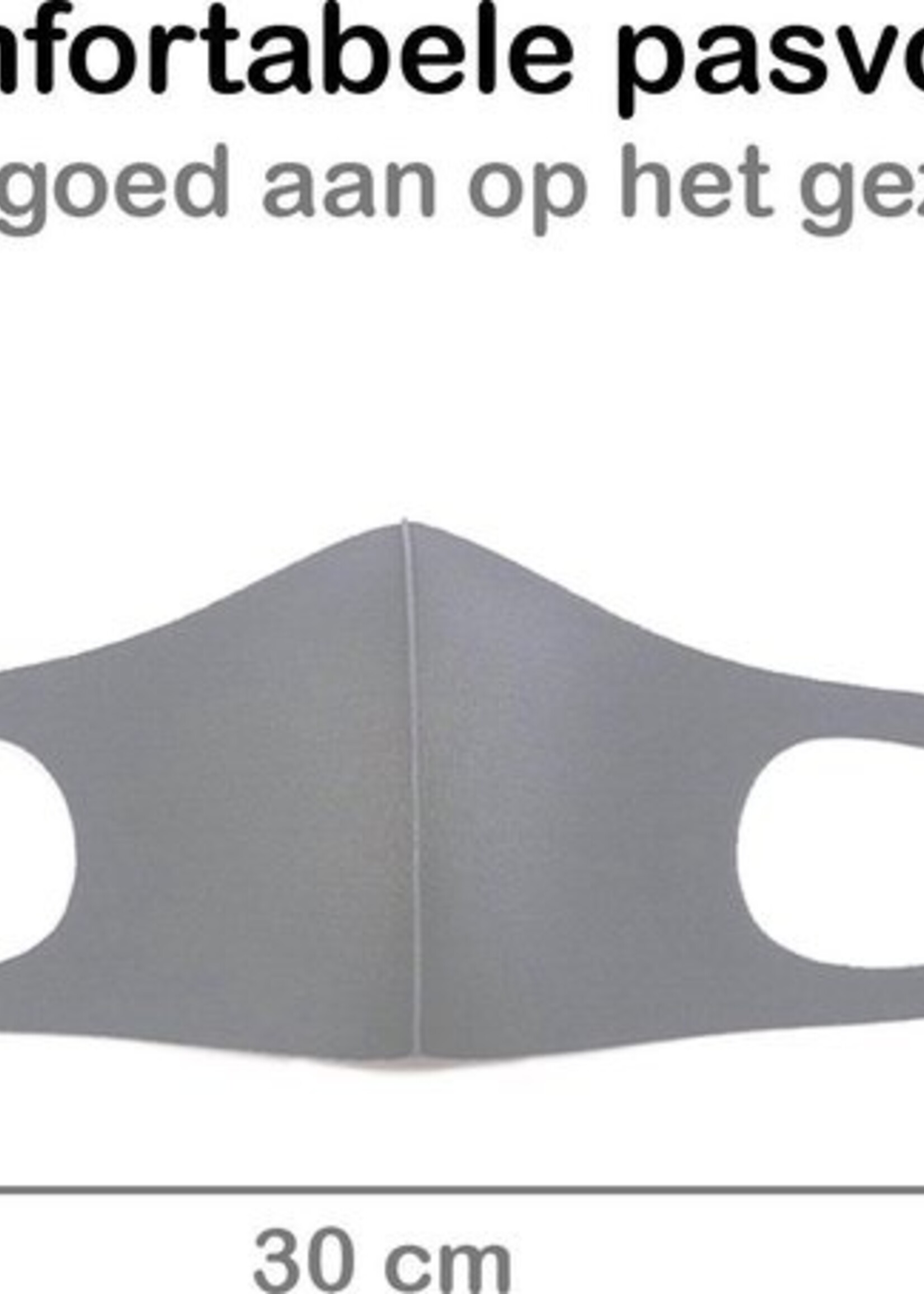 BTH Mondkapje Wasbaar Grijs Mondmasker Wasbaar Mondkapje Wasbare Mondkapjes Niet Medisch Elastisch Universeel - 5 PACK