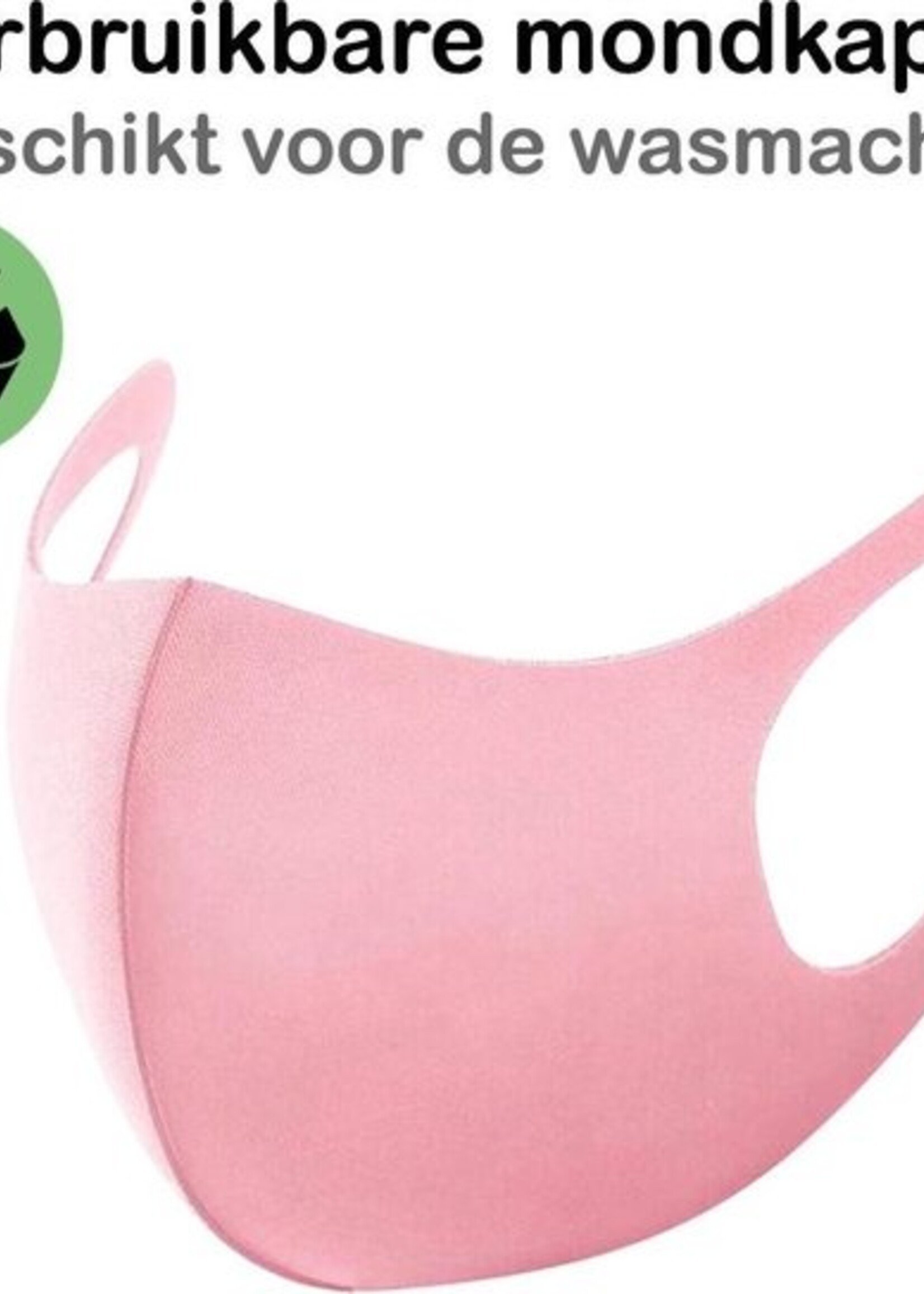 BTH Mondkapje Wasbaar Roze Mondmasker Wasbaar Mondkapje Wasbare Mondkapjes Niet Medisch Elastisch Universeel - 3 PACK