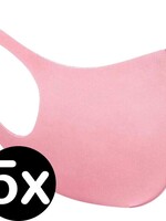 BTH BTH Wasbaar mondmasker - Roze - 5 PACK