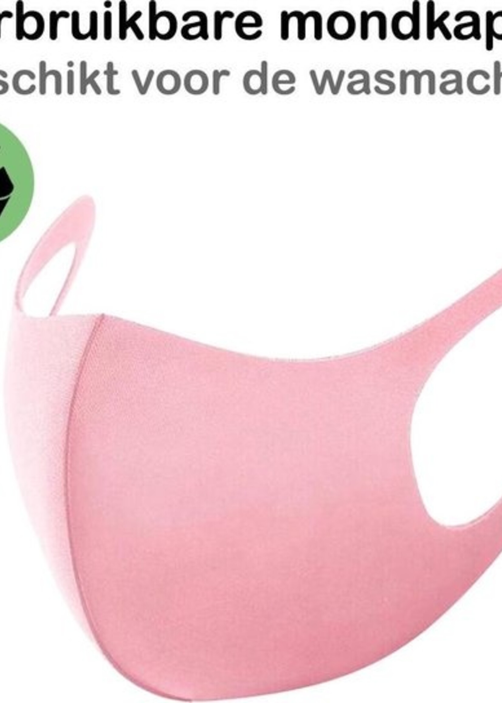 BTH Mondkapje Wasbaar Roze Mondmasker Wasbaar Mondkapje Wasbare Mondkapjes Niet Medisch Elastisch Universeel - 5 PACK