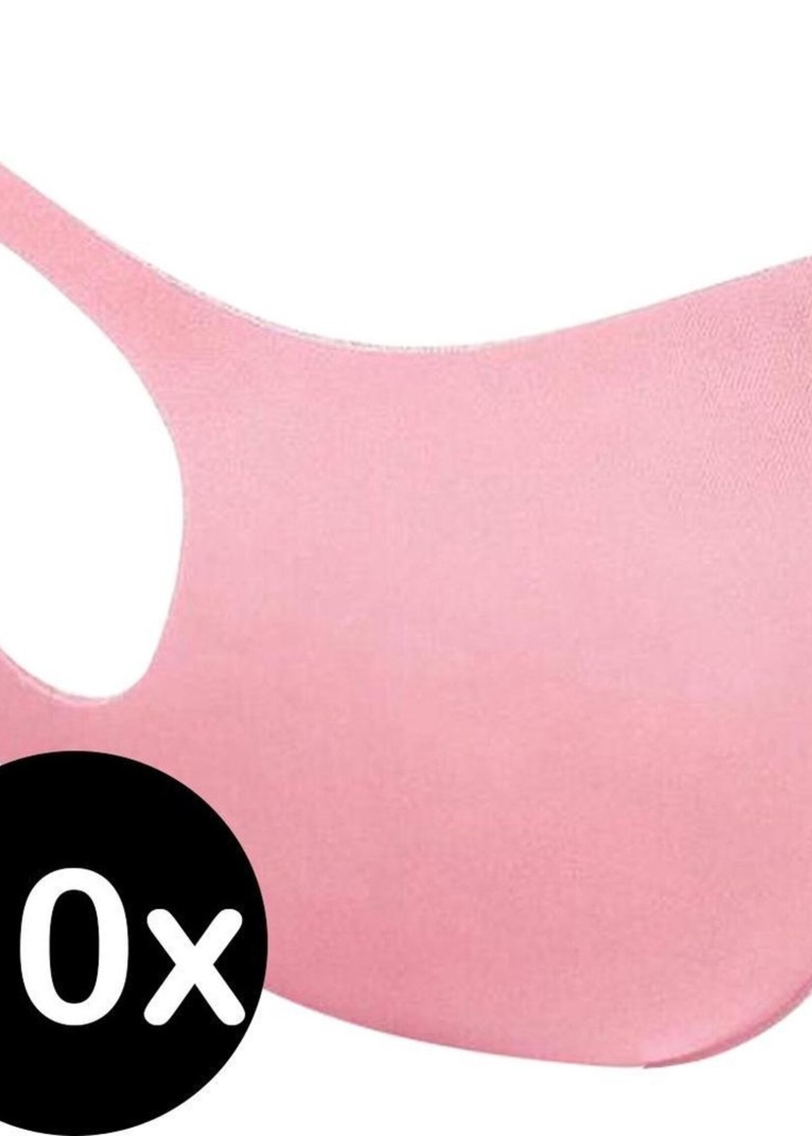 BTH Mondkapje Wasbaar Roze Mondmasker Wasbaar Mondkapje Wasbare Mondkapjes Niet Medisch Elastisch Universeel - 10 PACK