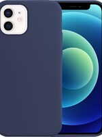 BTH BTH iPhone 12 Hoesje Siliconen Case - Donkerblauw