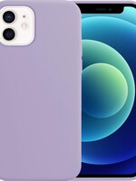 BTH BTH iPhone 12 Hoesje Siliconen Case - Lila