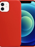 BTH BTH iPhone 12 Hoesje Siliconen Case - Rood