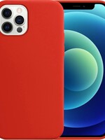 BTH BTH iPhone 12 Pro Hoesje Siliconen Case - Rood