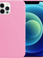 BTH BTH iPhone 12 Pro Hoesje Siliconen Case - Lichtroze