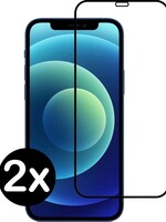 BTH BTH iPhone 12 Screenprotector Tempered Glass Full Screen Cover - 2 PACK