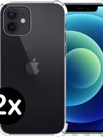 BTH BTH iPhone 12 Hoesje - Transparant - 2 PACK