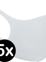 BTH BTH Wasbaar mondmasker - Wit - 5 PACK