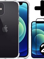 BTH BTH iPhone 12 Hoesje Shock Proof En 2x Screenprotector Full Cover