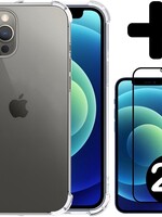BTH BTH iPhone 12 Pro Hoesje Shock Proof En 2x Screenprotector Full Cover