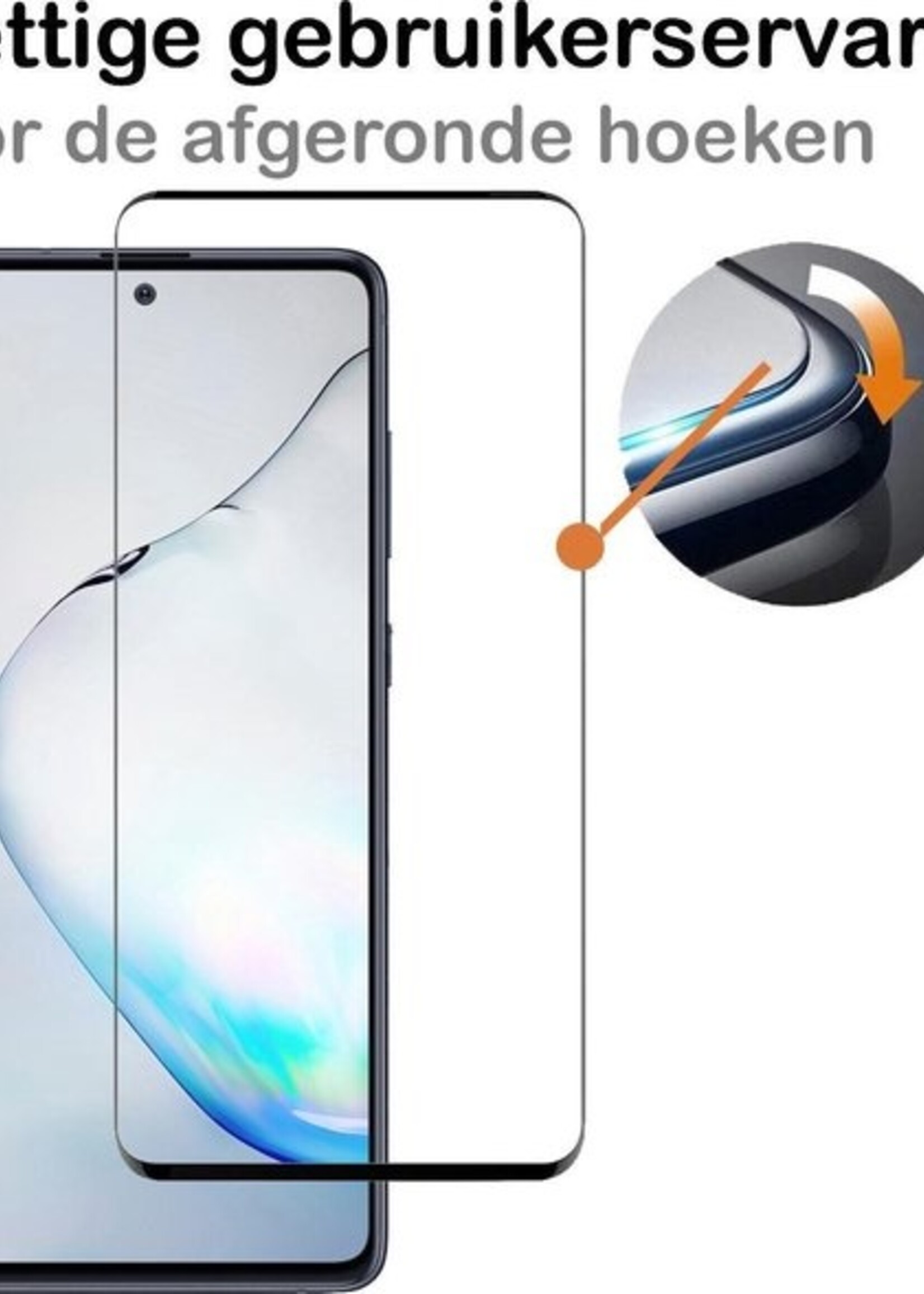 BTH Screenprotector Geschikt voor Samsung Galaxy Note 10 Lite Screenprotector Glas Gehard Tempered Glass Full Cover - Screenprotector Geschikt voor Samsung Note 10 Lite Screen Protector Screen Cover