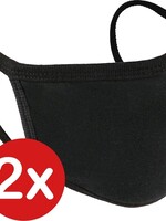 BTH BTH Wasbaar mondmasker katoen - Zwart - 2 PACK