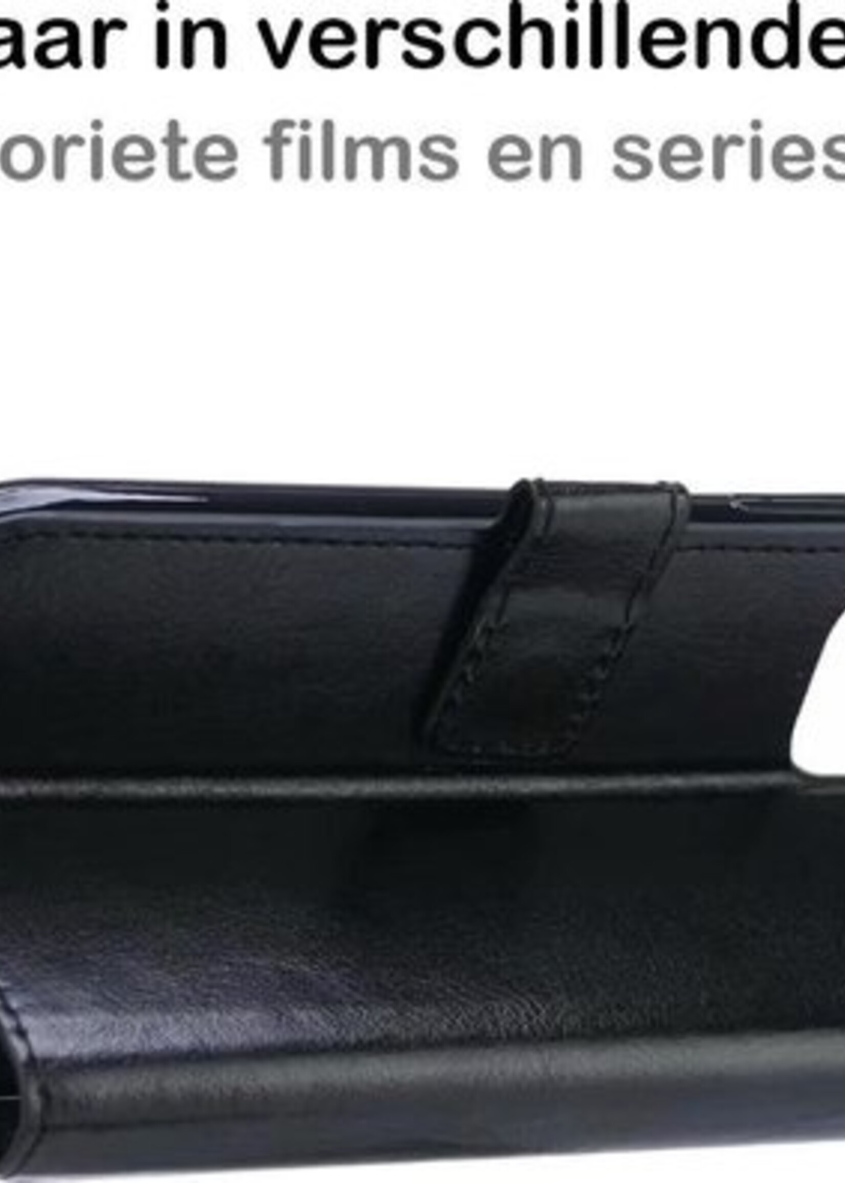 BTH Hoesje Geschikt voor iPhone 12 Pro Hoesje Book Case Hoes Portemonnee Cover Walletcase Met 2x Screenprotector - Hoes Geschikt voor iPhone 12 Pro Hoes Bookcase Hoesje - Zwart