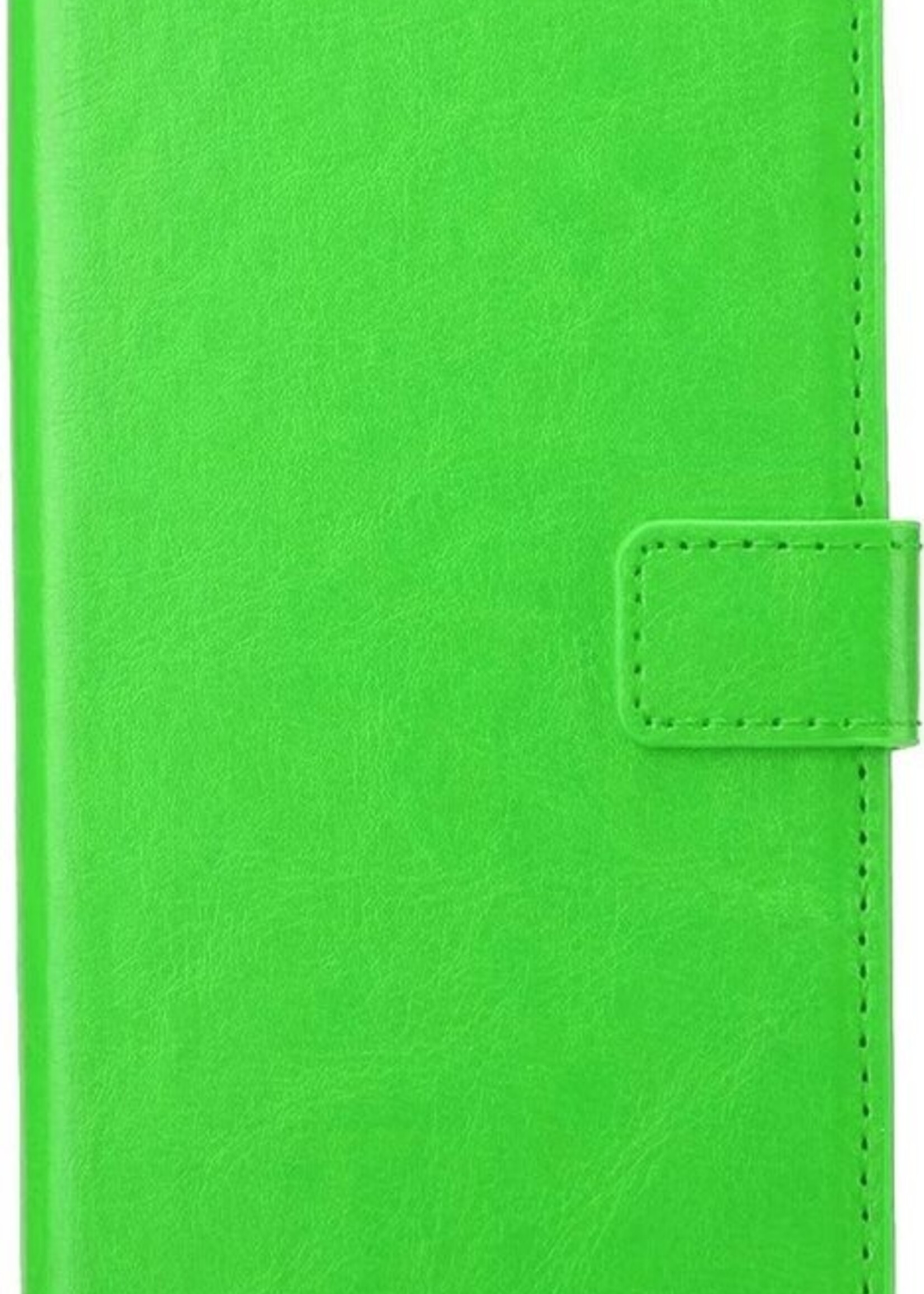 BTH Hoesje Geschikt voor iPhone 12 Hoesje Book Case Hoes Portemonnee Cover Walletcase Met 2x Screenprotector - Hoes Geschikt voor iPhone 12 Hoes Bookcase Hoesje - Groen