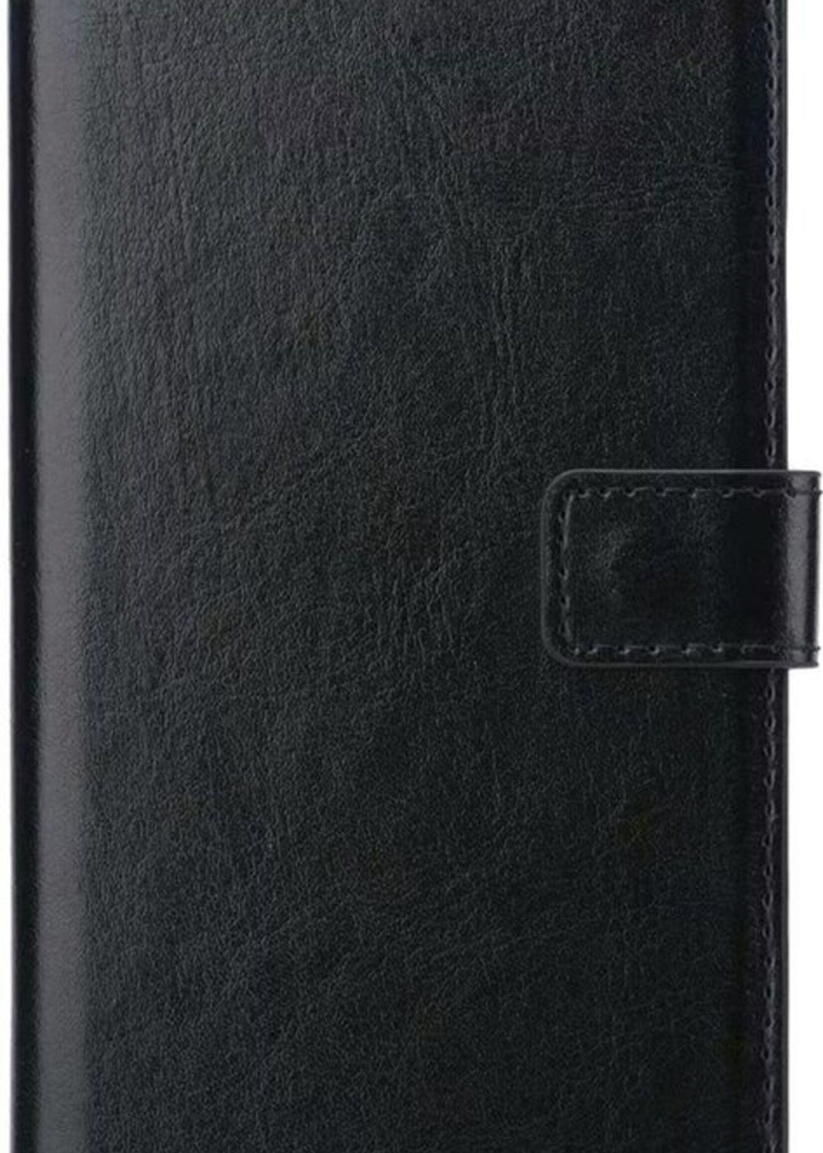 BTH Hoesje Geschikt voor iPhone 12 Mini Hoesje Book Case Hoes Portemonnee Cover Walletcase Met Screenprotector - Hoes Geschikt voor iPhone 12 Mini Hoes Bookcase Hoesje - Zwart