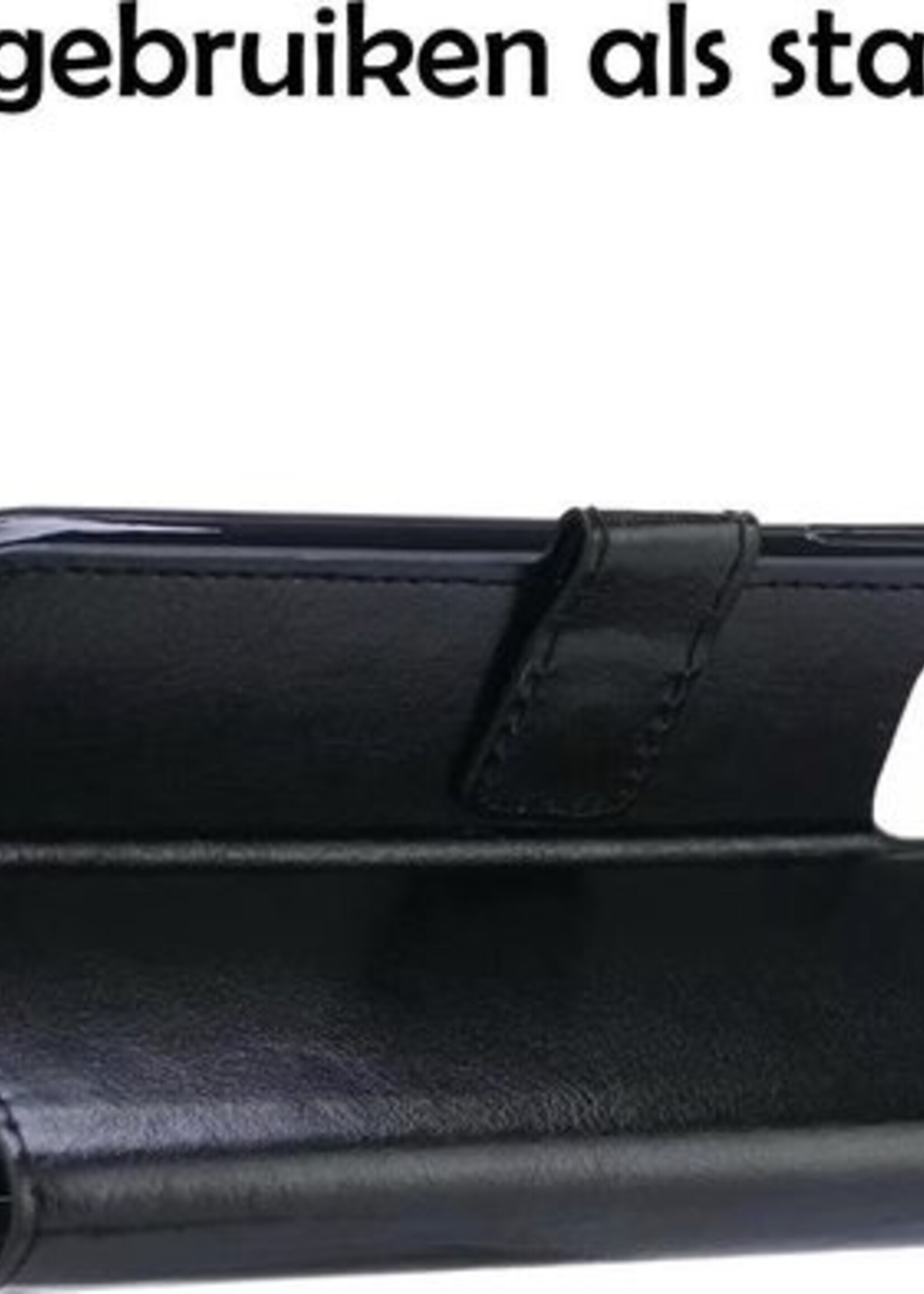 BTH Hoesje Geschikt voor iPhone 12 Pro Max Hoesje Book Case Hoes Portemonnee Cover Walletcase Met 2x Screenprotector - Hoes Geschikt voor iPhone 12 Pro Max Hoes Bookcase Hoesje - Zwart