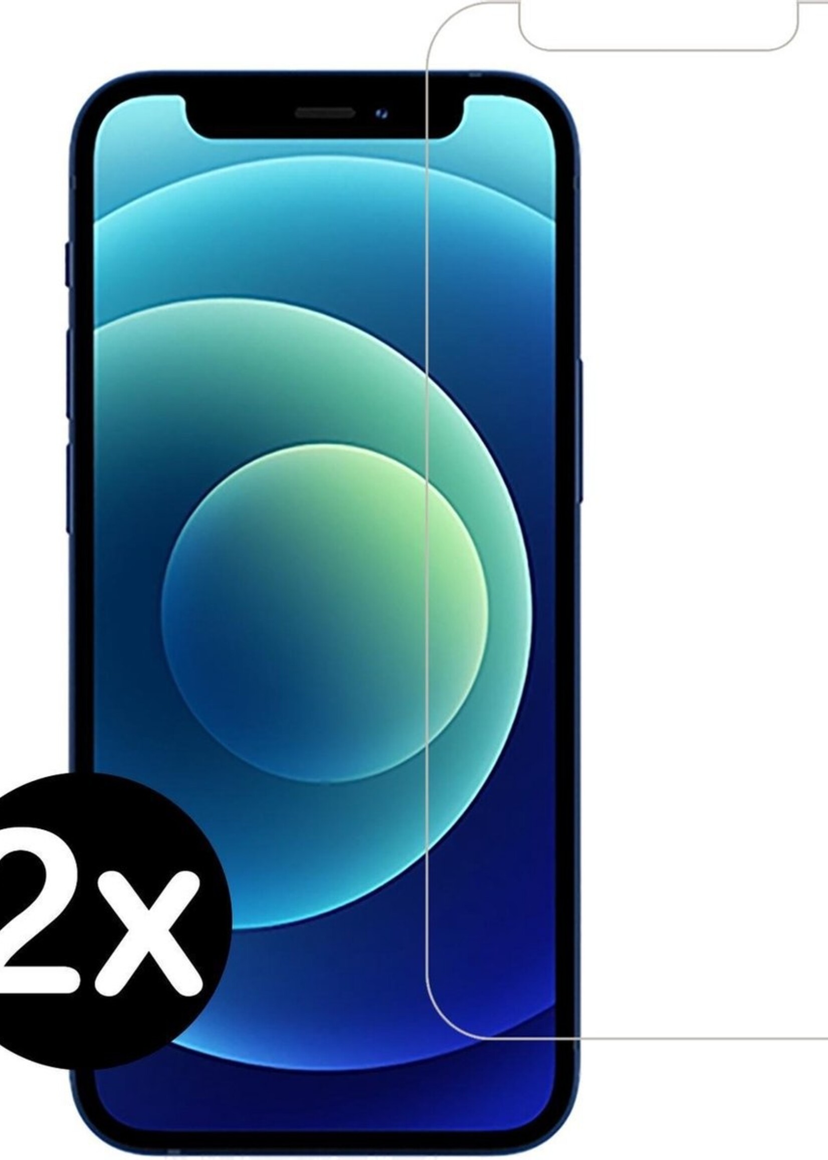 BTH Screenprotector Geschikt voor iPhone 12 Mini Screenprotector Glas Gehard Tempered Glass - Screenprotector Geschikt voor iPhone 12 Mini Screen Protector Screen Cover - 2 PACK