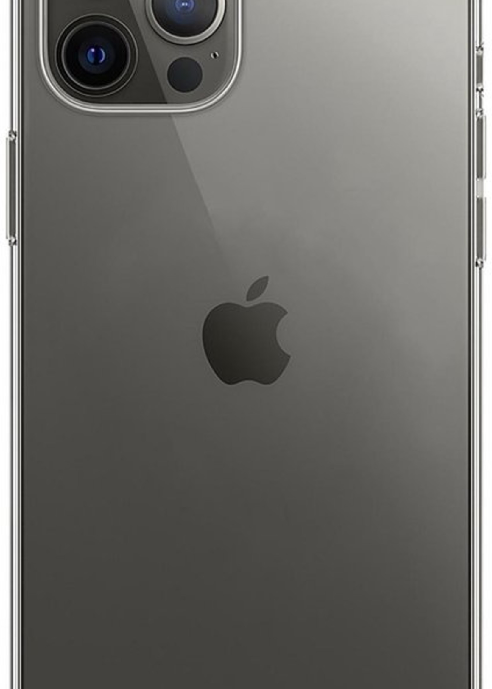 BTH Hoesje Geschikt voor iPhone 12 Pro Max Hoesje Siliconen Shock Proof Case Hoes Met Screenprotector - Hoes Geschikt voor iPhone 12 Pro Max Hoes Cover Case Shockproof - Transparant