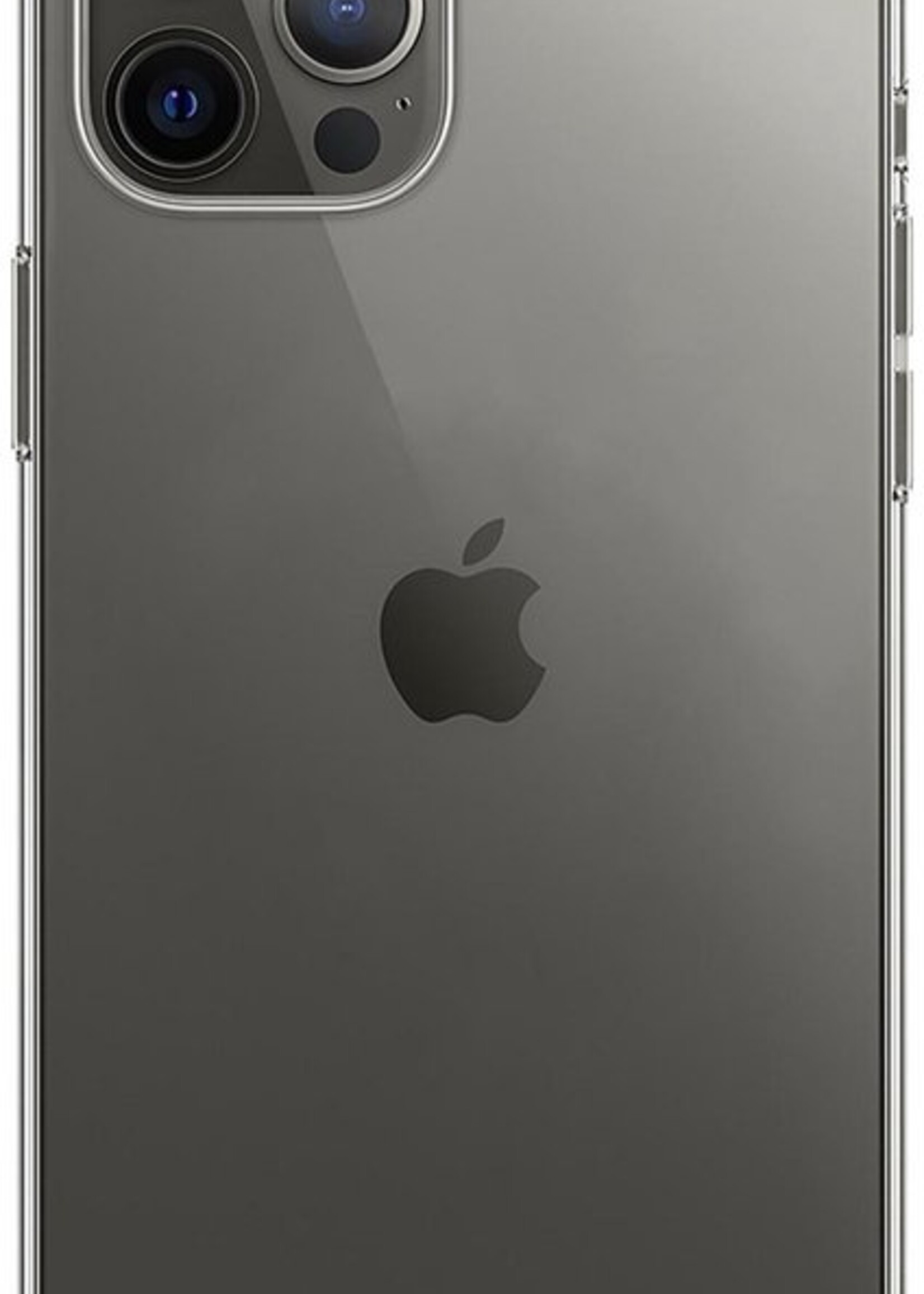 BTH Hoesje Geschikt voor iPhone 12 Pro Max Hoesje Siliconen Shock Proof Case Hoes Met Screenprotector - Hoes Geschikt voor iPhone 12 Pro Max Hoes Cover Case Shockproof - Transparant