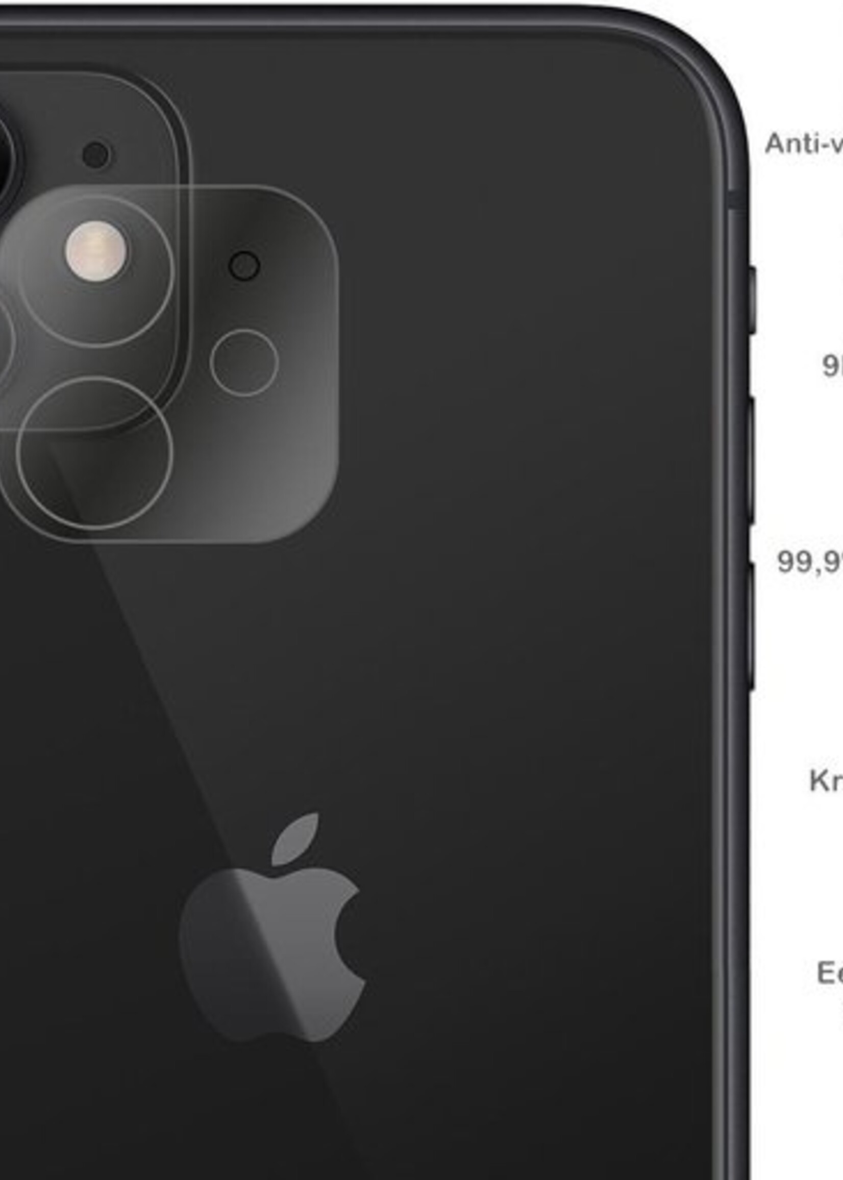 BTH Screenprotector Geschikt voor iPhone 11 Camera Lens Screenprotector Glas - Screenprotector Geschikt voor iPhone 11 Screenprotector Camera Protector Gehard Glas - 3 PACK