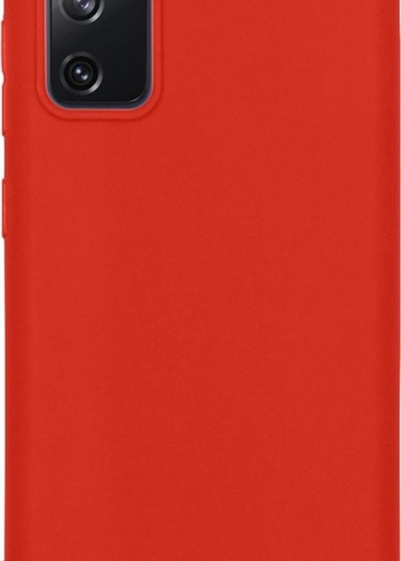 BTH Hoesje Geschikt voor Samsung S20 FE Hoesje Siliconen Case Hoes - Hoes Geschikt voor Samsung Galaxy S20 FE Hoes Cover Case - Rood