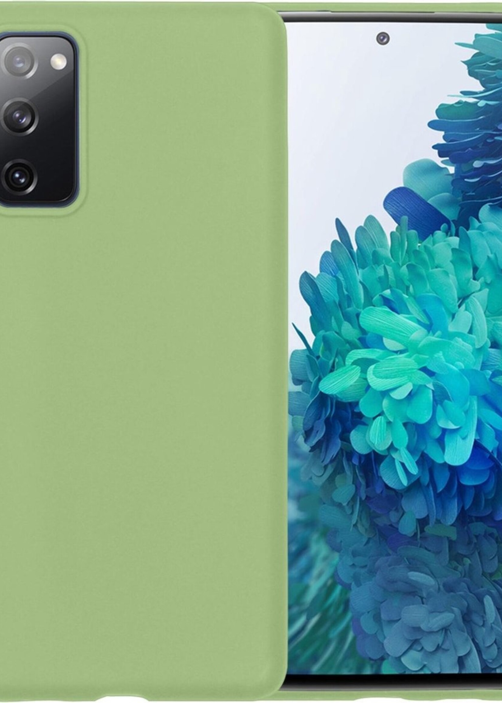 BTH Hoesje Geschikt voor Samsung S20 FE Hoesje Siliconen Case Hoes - Hoes Geschikt voor Samsung Galaxy S20 FE Hoes Cover Case - Groen