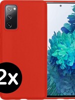 BTH BTH 2 PACK - Samsung Galaxy S20 FE hoesje siliconen - Rood