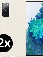 BTH BTH 2 PACK - Samsung Galaxy S20 FE hoesje siliconen - Wit