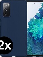 BTH BTH 2 PACK - Samsung Galaxy S20 FE hoesje siliconen - Donkerblauw