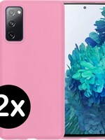 BTH BTH 2 PACK - Samsung Galaxy S20 FE hoesje siliconen - Roze