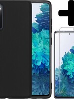 BTH BTH Samsung Galaxy S20 FE hoesje siliconen zwart met screenprotector