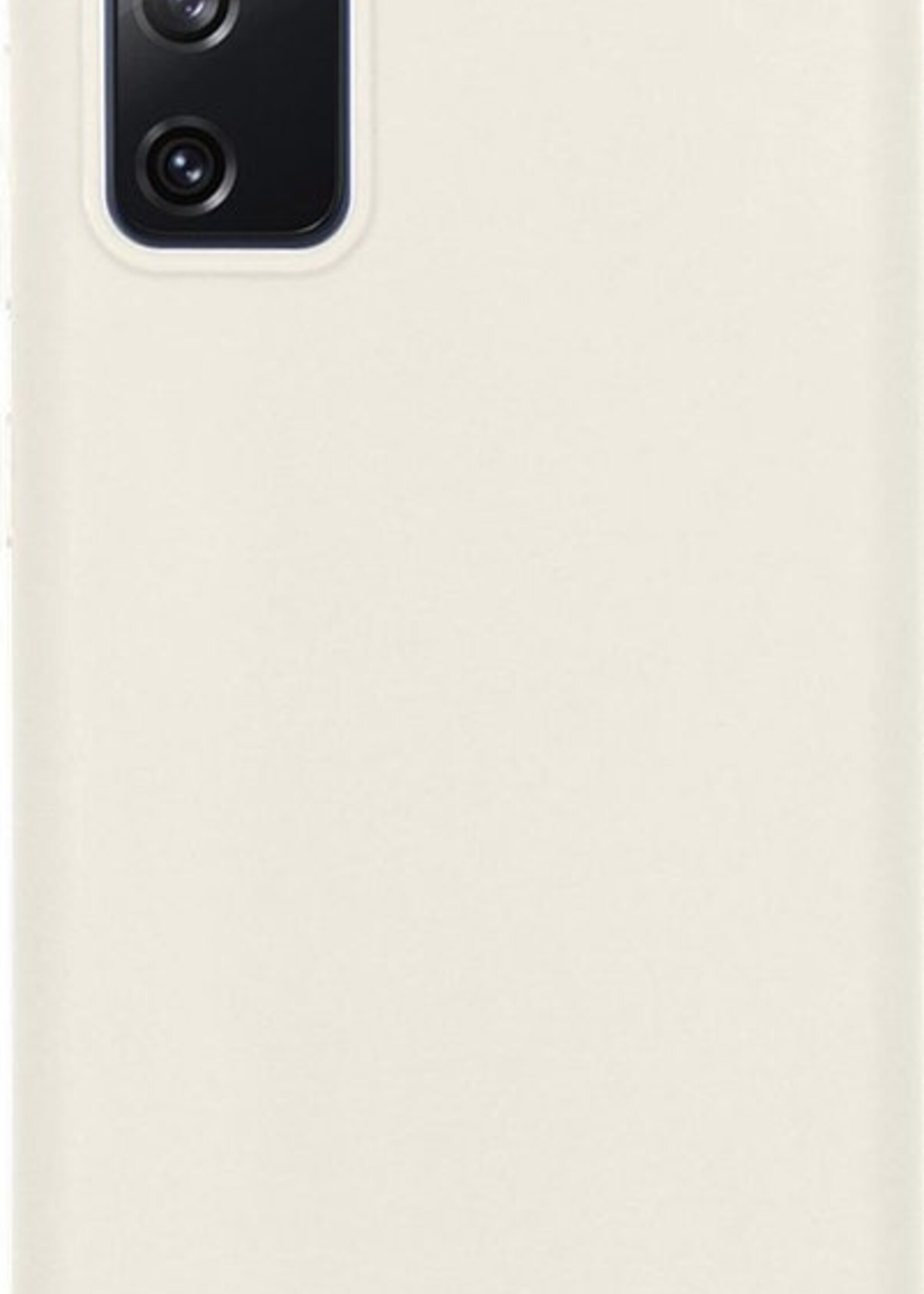 BTH Hoesje Geschikt voor Samsung S20 FE Hoesje Siliconen Case Hoes Met Screenprotector - Hoes Geschikt voor Samsung Galaxy S20 FE Hoes Cover Case - Wit