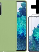 BTH BTH Samsung Galaxy S20 FE hoesje siliconen groen met screenprotector
