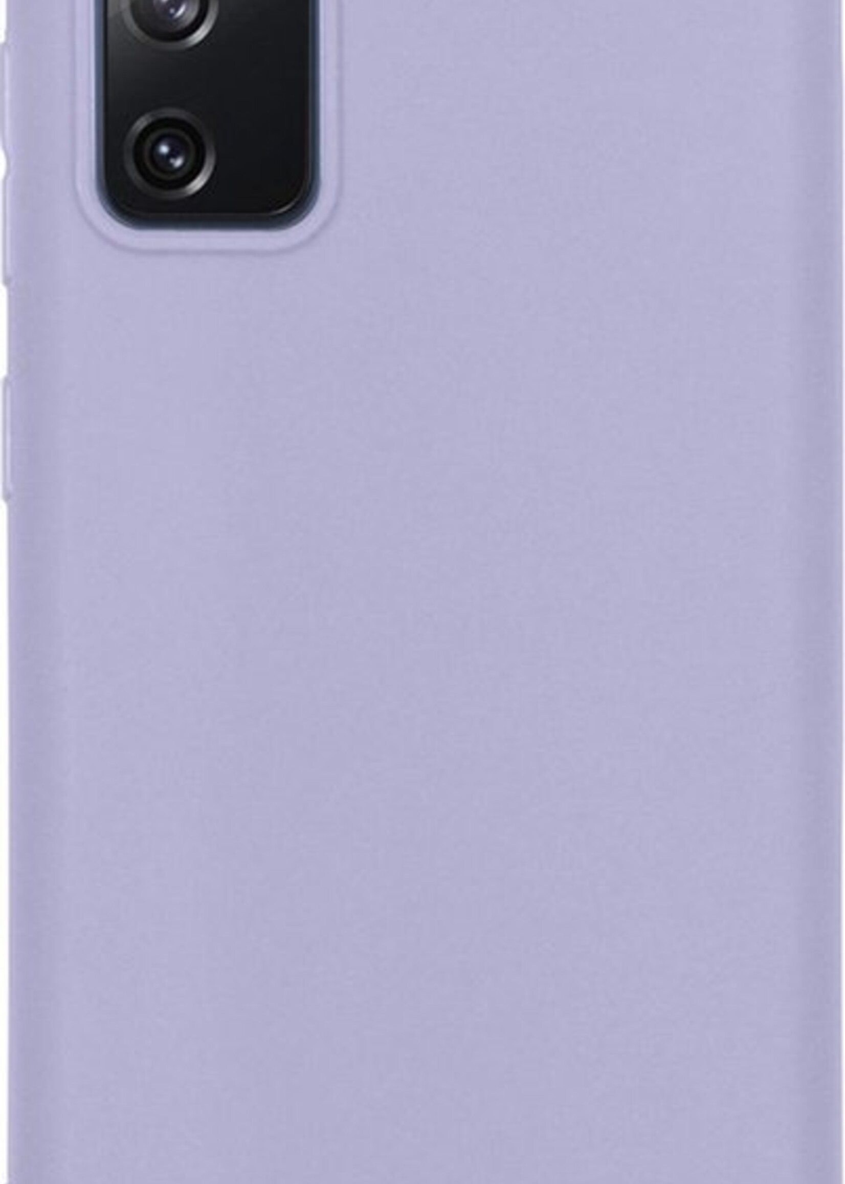 BTH Hoesje Geschikt voor Samsung S20 FE Hoesje Siliconen Case Hoes Met Screenprotector - Hoes Geschikt voor Samsung Galaxy S20 FE Hoes Cover Case - Lila