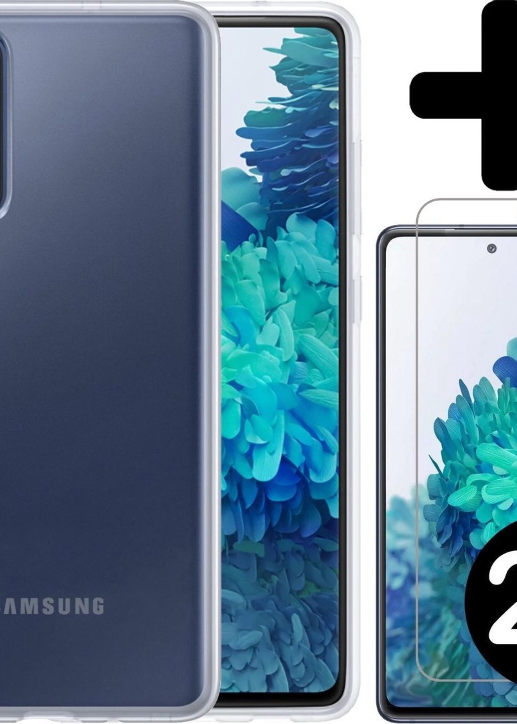 BTH Hoesje Geschikt voor Samsung S20 FE Hoesje Siliconen Case Hoes Met 2x Screenprotector - Hoes Geschikt voor Samsung Galaxy S20 FE Hoes Cover Case - Transparant