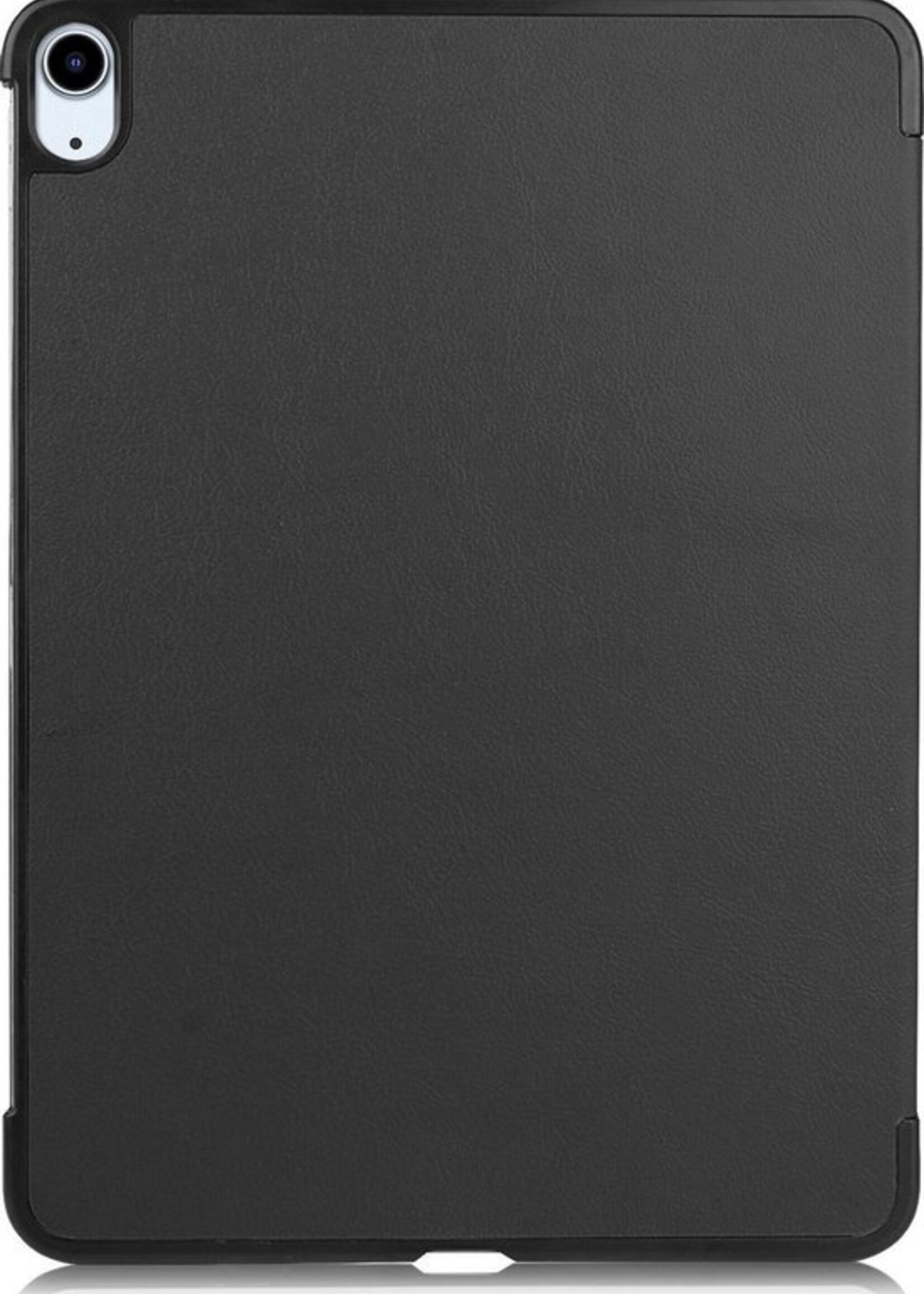 BTH Hoes Geschikt voor iPad Air 2020 Hoes Book Case Hoesje Trifold Cover - Hoesje Geschikt voor iPad Air 4 2020 Hoesje Bookcase - Zwart