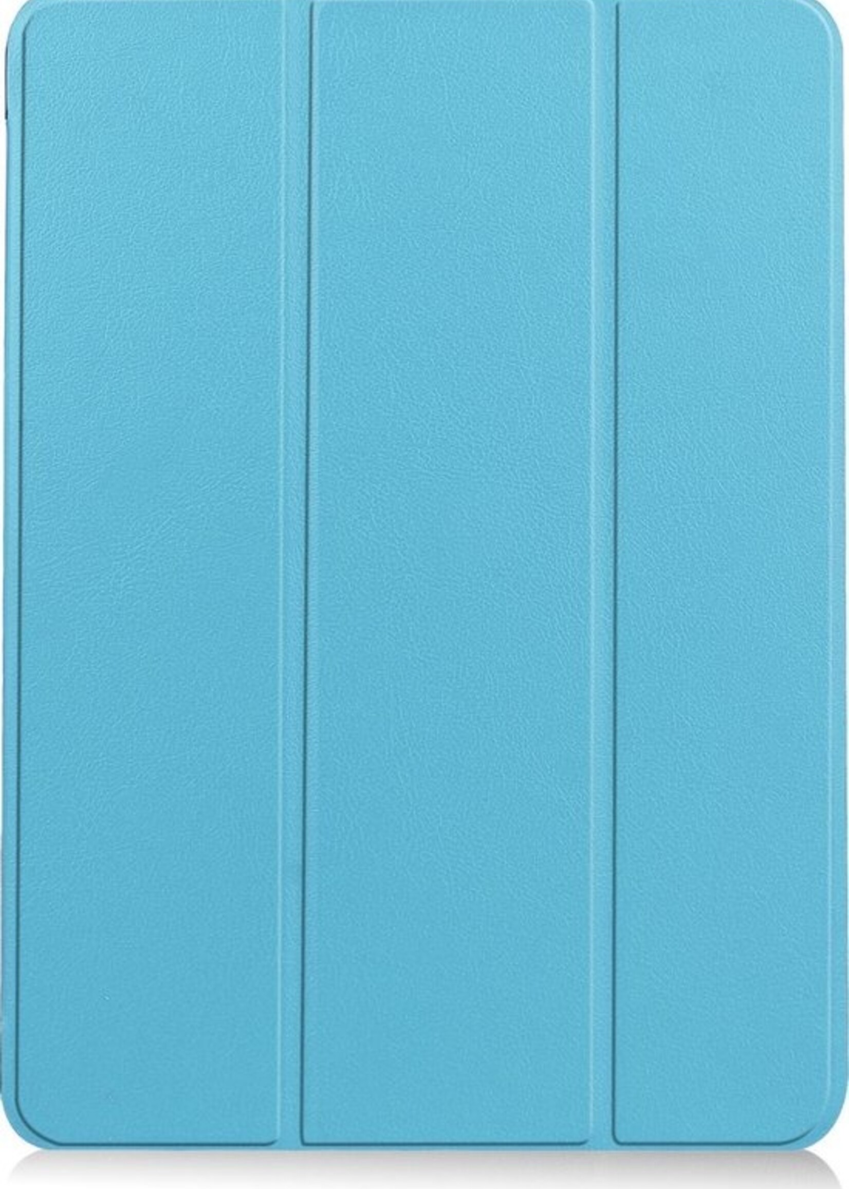 BTH Hoes Geschikt voor iPad Air 2020 Hoes Book Case Hoesje Trifold Cover - Hoesje Geschikt voor iPad Air 4 2020 Hoesje Bookcase - Blauw