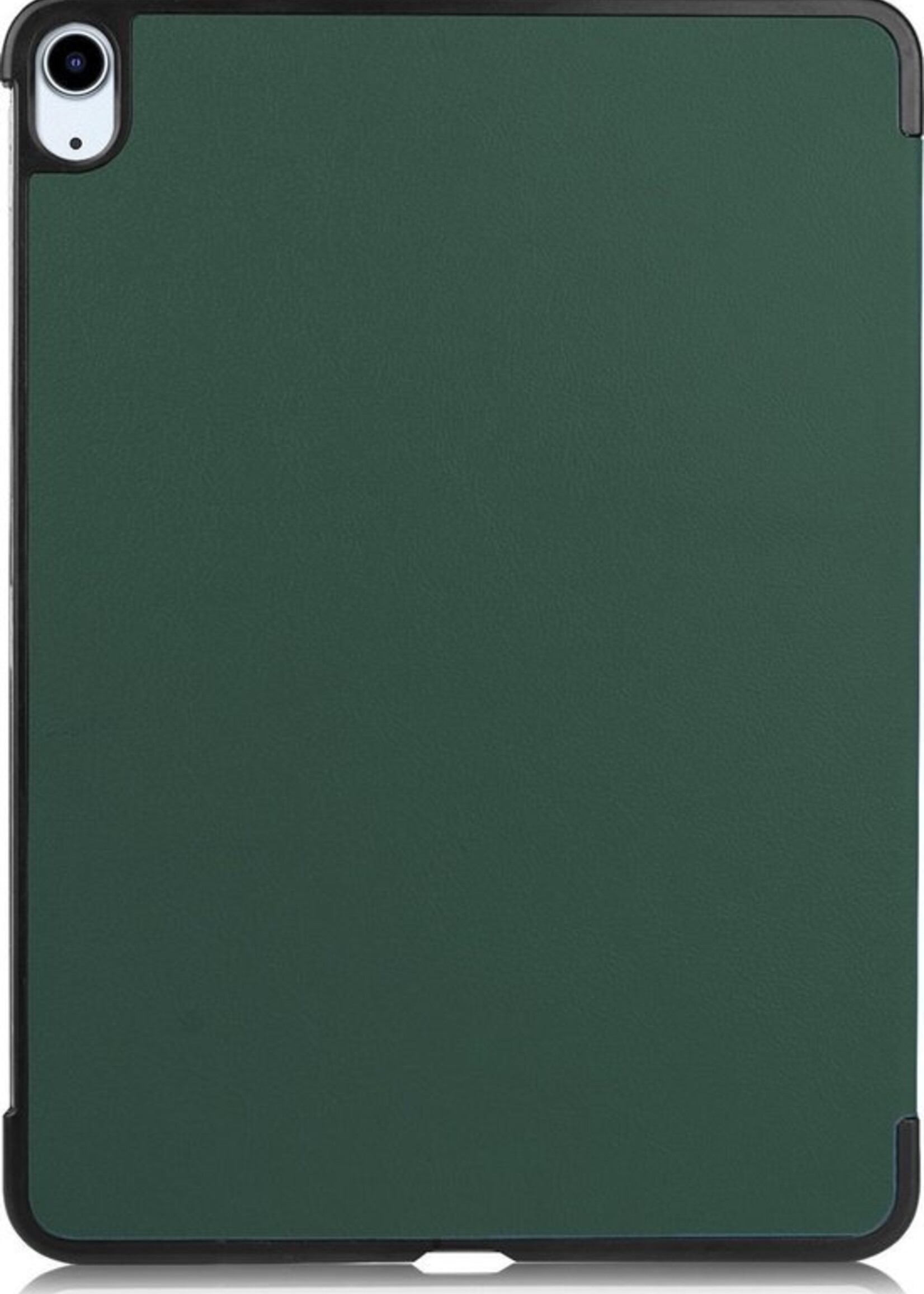 BTH Hoes Geschikt voor iPad Air 2020 Hoes Book Case Hoesje Trifold Cover - Hoesje Geschikt voor iPad Air 4 2020 Hoesje Bookcase - Groen