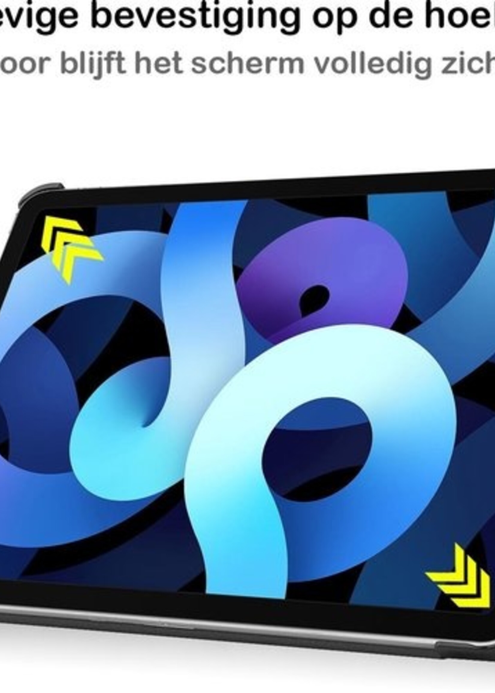 BTH Hoes Geschikt voor iPad Air 2020 Hoes Book Case Hoesje Trifold Cover - Hoesje Geschikt voor iPad Air 4 2020 Hoesje Bookcase - Graffity