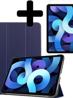 BTH BTH iPad Air 4 2020 (10,9 inch) Hoesje Met Screenprotector - Donker Blauw