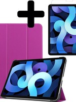 BTH BTH iPad Air 4 2020 (10,9 inch) Hoesje Met Screenprotector - Paars