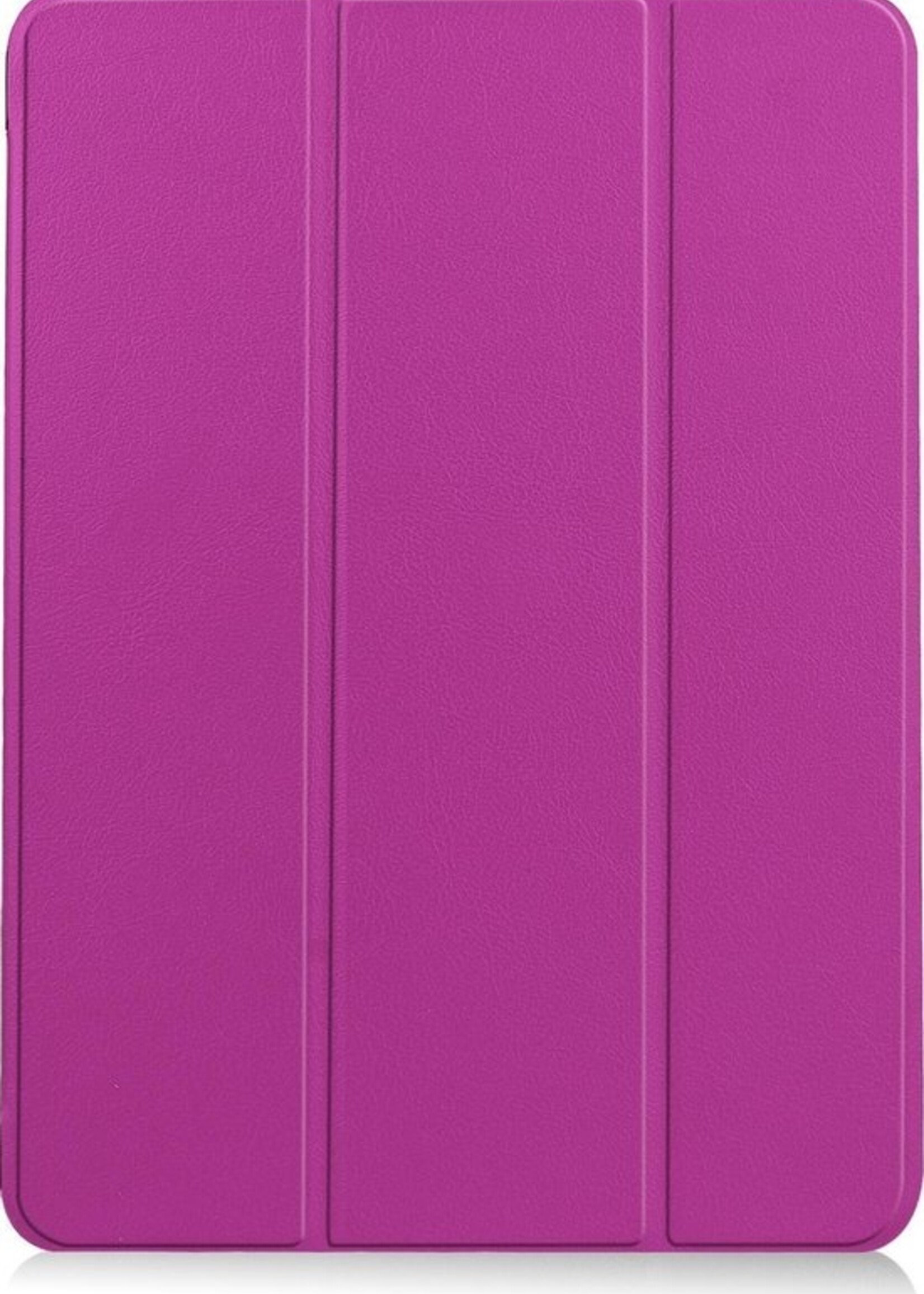 BTH Hoes Geschikt voor iPad Air 2020 Hoes Book Case Hoesje Trifold Cover Met Screenprotector - Hoesje Geschikt voor iPad Air 4 2020 Hoesje Bookcase - Paars