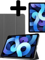 BTH BTH iPad Air 4 2020 (10,9 inch) Hoesje Met Screenprotector - Grijs