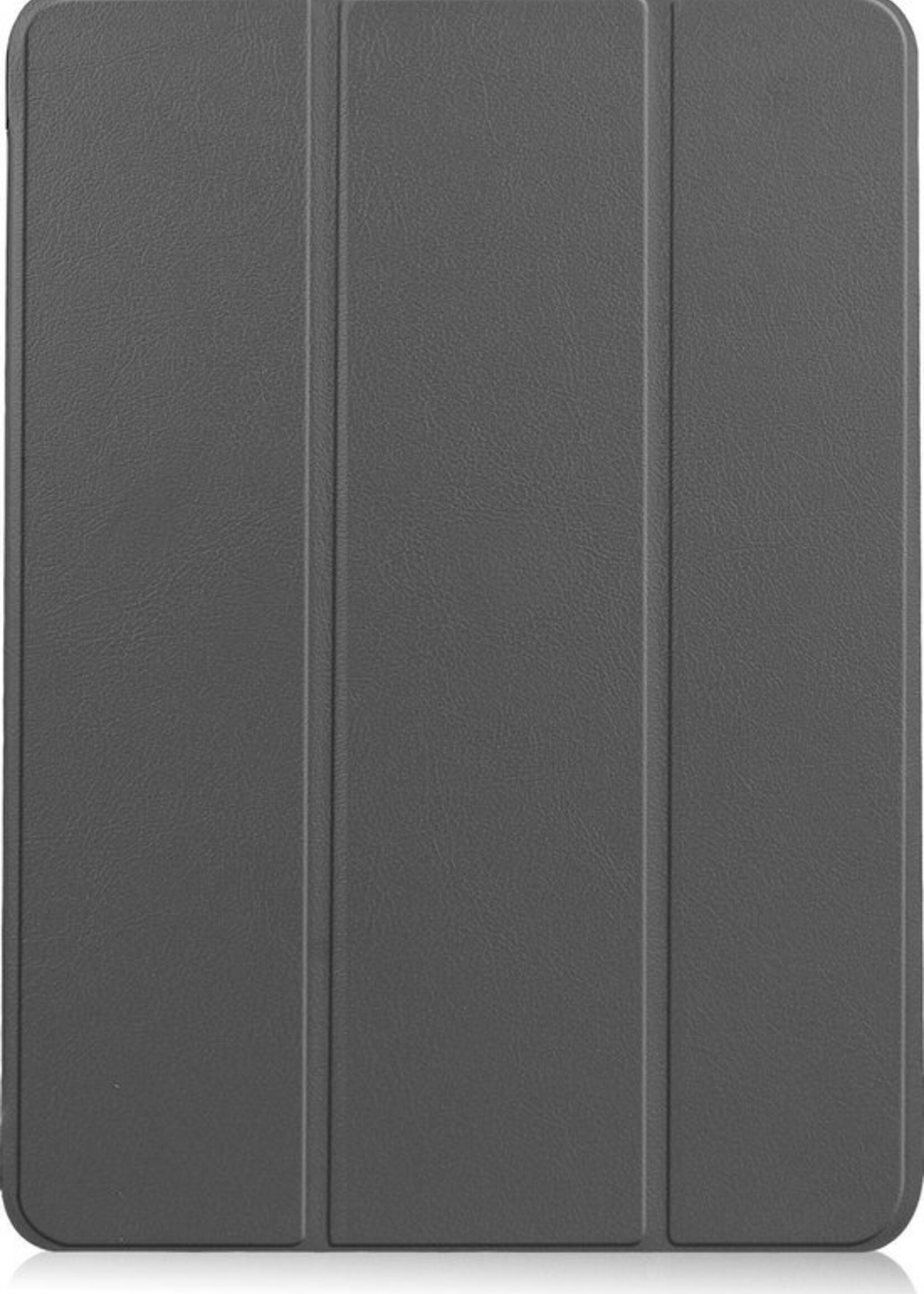 BTH Hoes Geschikt voor iPad Air 2020 Hoes Book Case Hoesje Trifold Cover Met Screenprotector - Hoesje Geschikt voor iPad Air 4 2020 Hoesje Bookcase - Grijs
