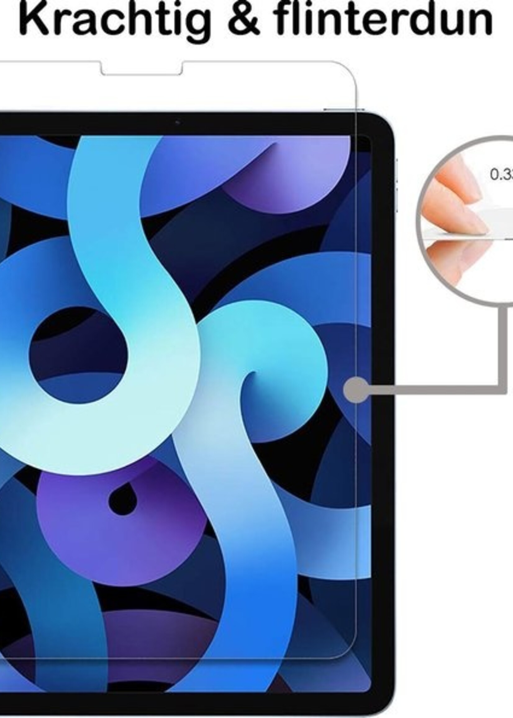 BTH Hoes Geschikt voor iPad Air 2020 Hoes Book Case Hoesje Trifold Cover Met Screenprotector - Hoesje Geschikt voor iPad Air 4 2020 Hoesje Bookcase - Donkergroen